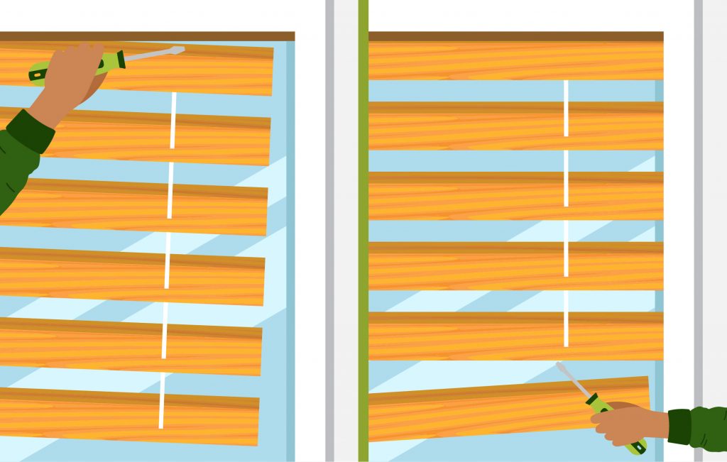 how to paint wooden blinds graphic
