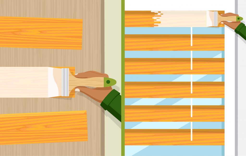 how to paint wooden blinds graphic